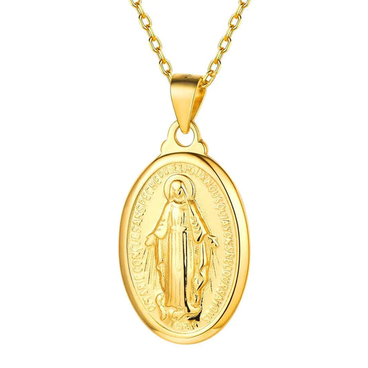 Eternal Shine 18K Gold Virgin Mary Necklace